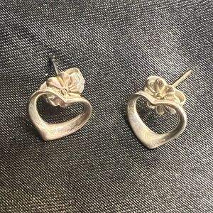 Tiffany & Co Open Heart Stud Earrings